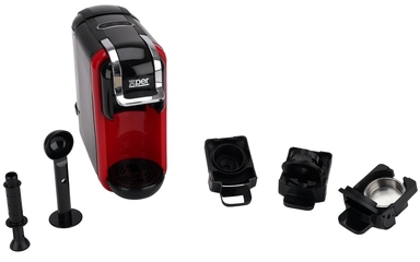 Xper coffee maker for capsules and coffee, 1450 Watts, 19 Bar, Red, XPC-90R