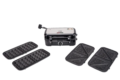 Xper sandwich maker 1200 watt 3 * 1 granite surface, Black, XPST-780M
