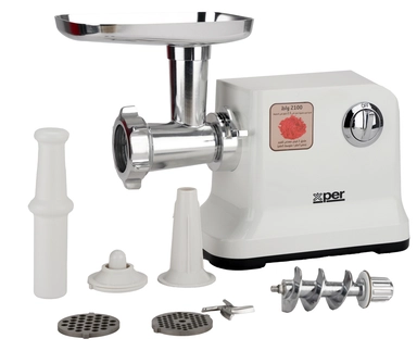 Xper Meat Grinder 2100 Watt White + Attachments, XPMG-2100W