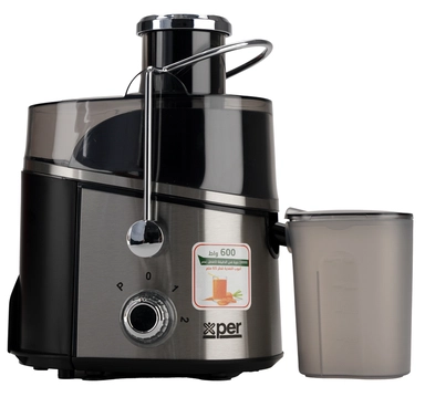 Fruit Juicer 600 Watts Two Speeds Safety System Steel - XPJU-600S