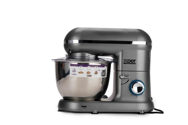 Xper Mixer 1100 Watt 4.5 L. with 1.5 L. Glass Blender, Silver XPSM-902MG 