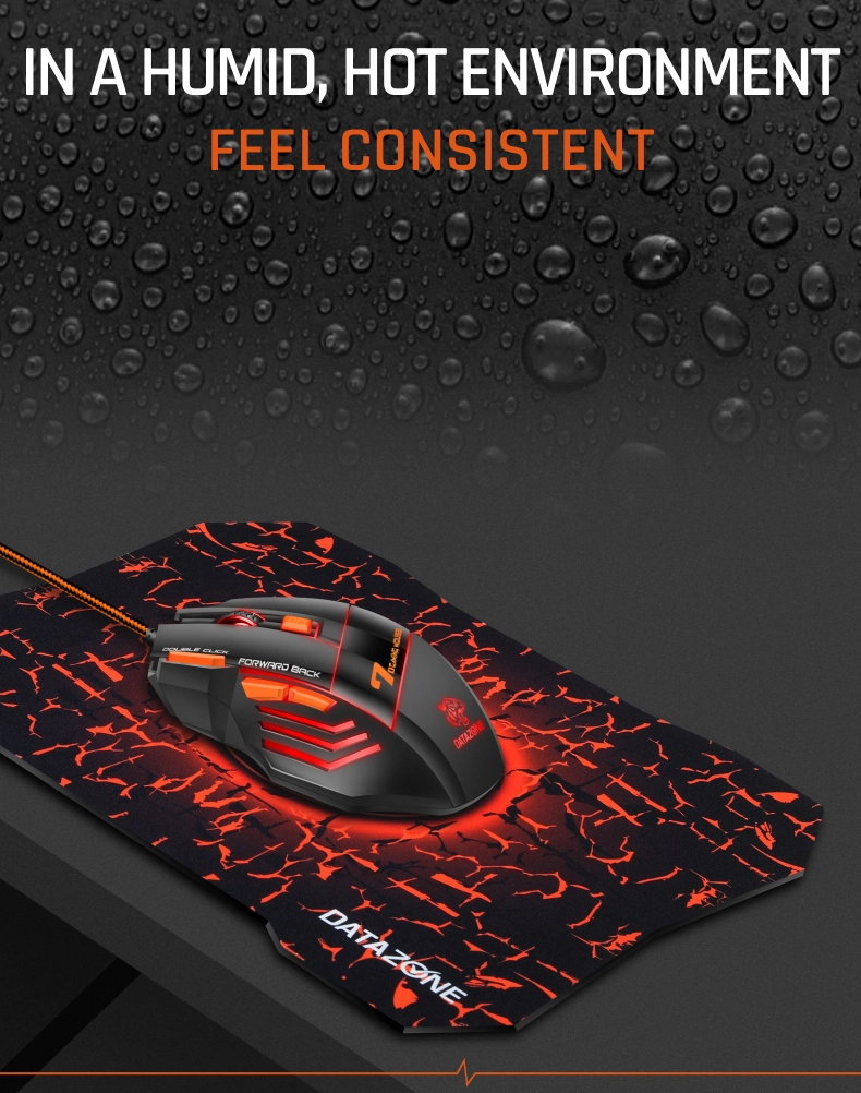 Datazone Gaming 2 in 1 Kit Mouse & Mouse Pad Black