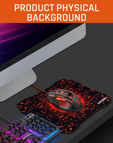 Datazone Gaming 2 in 1 Kit Mouse & Mouse Pad Black