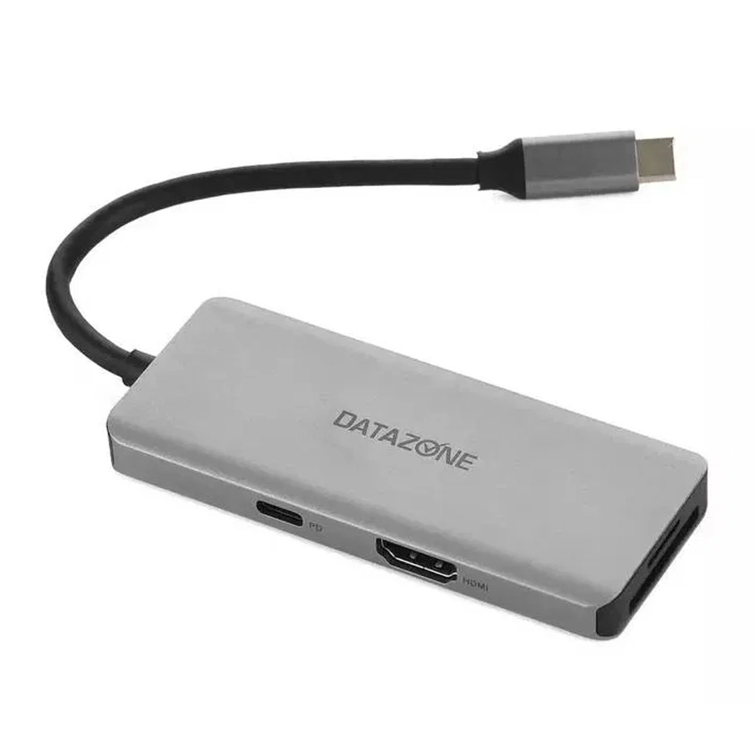 Datazone 7 in 1 USB-C Hub USB 3.0 2 USB 2.0 HDMI Grey