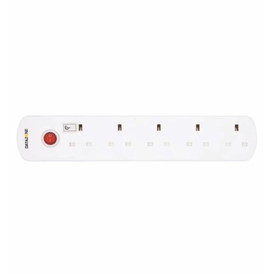 Datazone Power Extension Socket 5 Way 13 A fused 5M White
