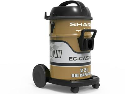 Sharp Drum Vacuum Cleaner 2400 Watts, 22 Liters, Gold, EC-CAS2422-Z