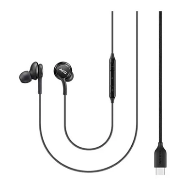 سماعة سامسونج سلكية بمنفذ USB من النوع C باللون الأسود