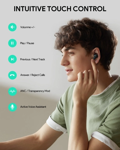 Aukey True Wireless Earbuds with ANC M1NC Black