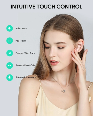 سماعة أذن لا سلكيه أوكي, M1S ,أبيض