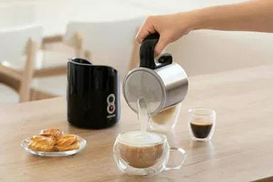 SENCOR Milk Frother and Warmer, 650 Watts, Black * Steel, SMF 4000BK