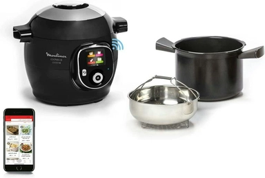 MOULINEX Cookeo + Connect Multicooker 1220 - 1450 Watts, 6 Liter, Black, CE857827