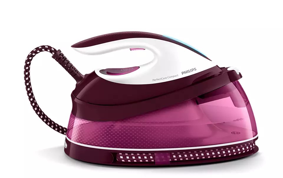 Philips PerfectCare Compact Steam generator iron 2400 Watts, 1.5 L, Burgundy, GC7842/46
