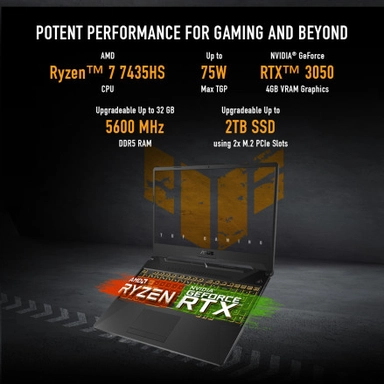 Asus TUF Gamming A15 AMD Ryzen-7435HS 16GB 512GB SSD 15.6"Bk