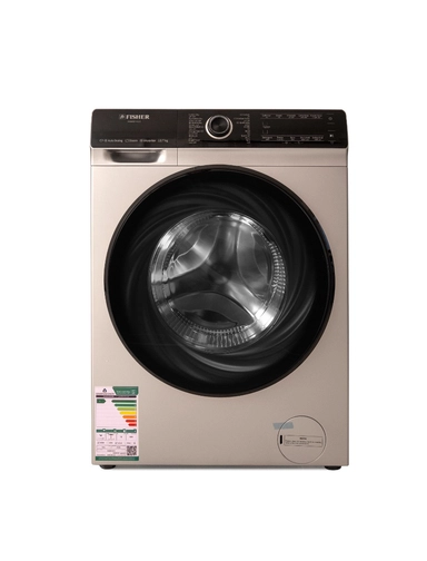 Fisher Front Load Washing Machine, 12 kg, silver, FAWMDF-H12S