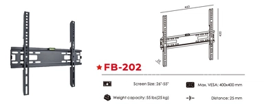 حامل جدارى فوجي ستار ثابت 26- 55" - 25ك FB202