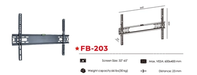 Fujistar Fixed TV Wall Mount Bracket, 32"-65", 30kg, FB203