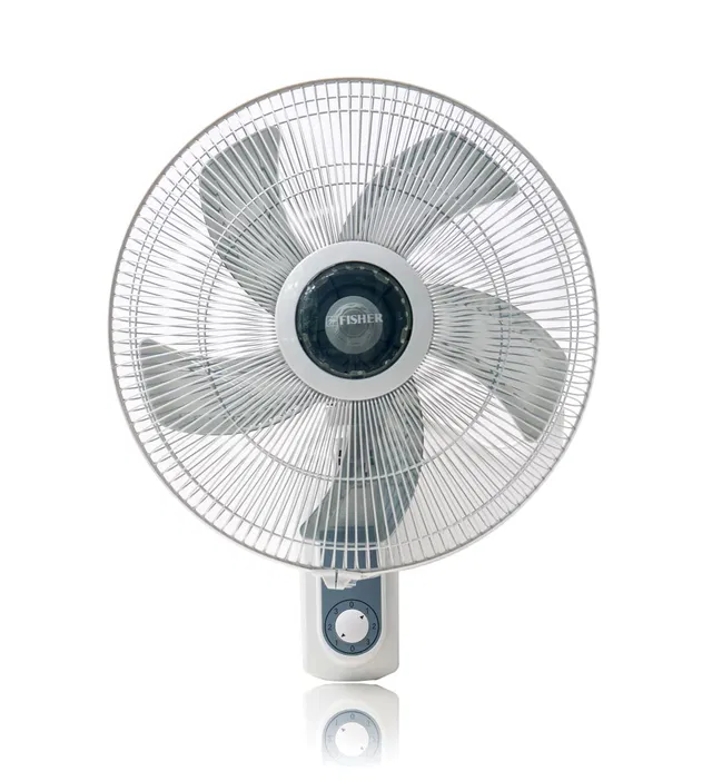 Fisher Wall Fan 3 Speeds 5 Blades, White, FFW-5B3S