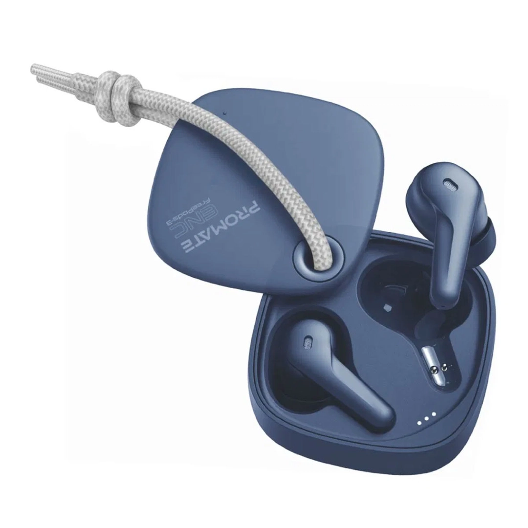 Promate High Definition ENC Earphones With IntelliTouch Blue