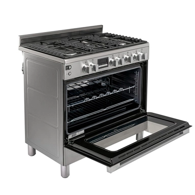 فرن غاز فريجدير، 90×60 سم، 5 شعلات، استيل - FNGN90JGYS