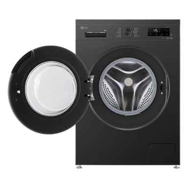 غسالة إل جي تحميل أمامي – إنفرتر، بدون نشافة، 9 كجم، 9 برامج، أسود – WFF0914MB