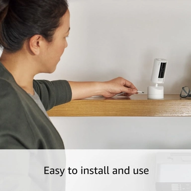 Ring Pan Titl Indoor Camera See 360 HD Video Two Way Talk White