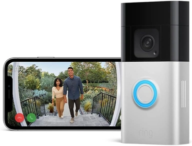 Ring Battery Video Doorbell + Wireless Cam 1536p Wifi Satin