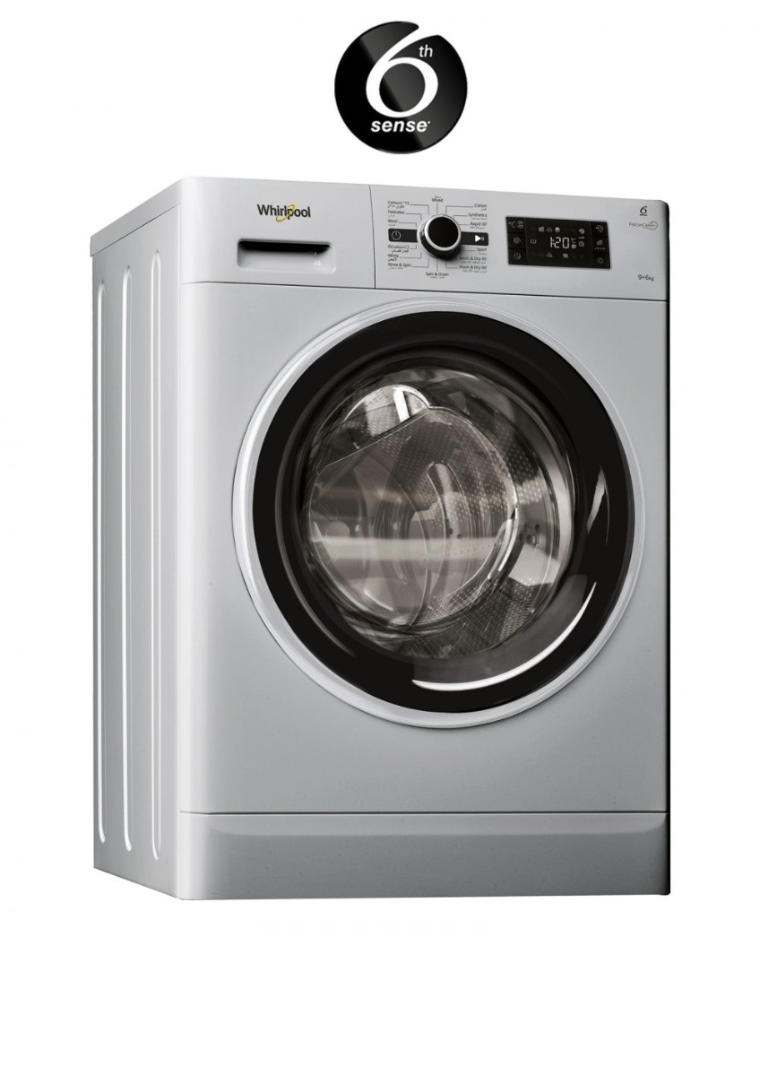 غسالة 10kgونشافة 7kg ويرلبول فتحة امامية فضي FWDD1071681SBS