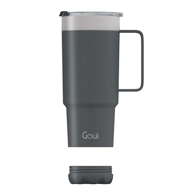 Goui TUMBLER Stailess Steel Cup with Handle Grey Yellow