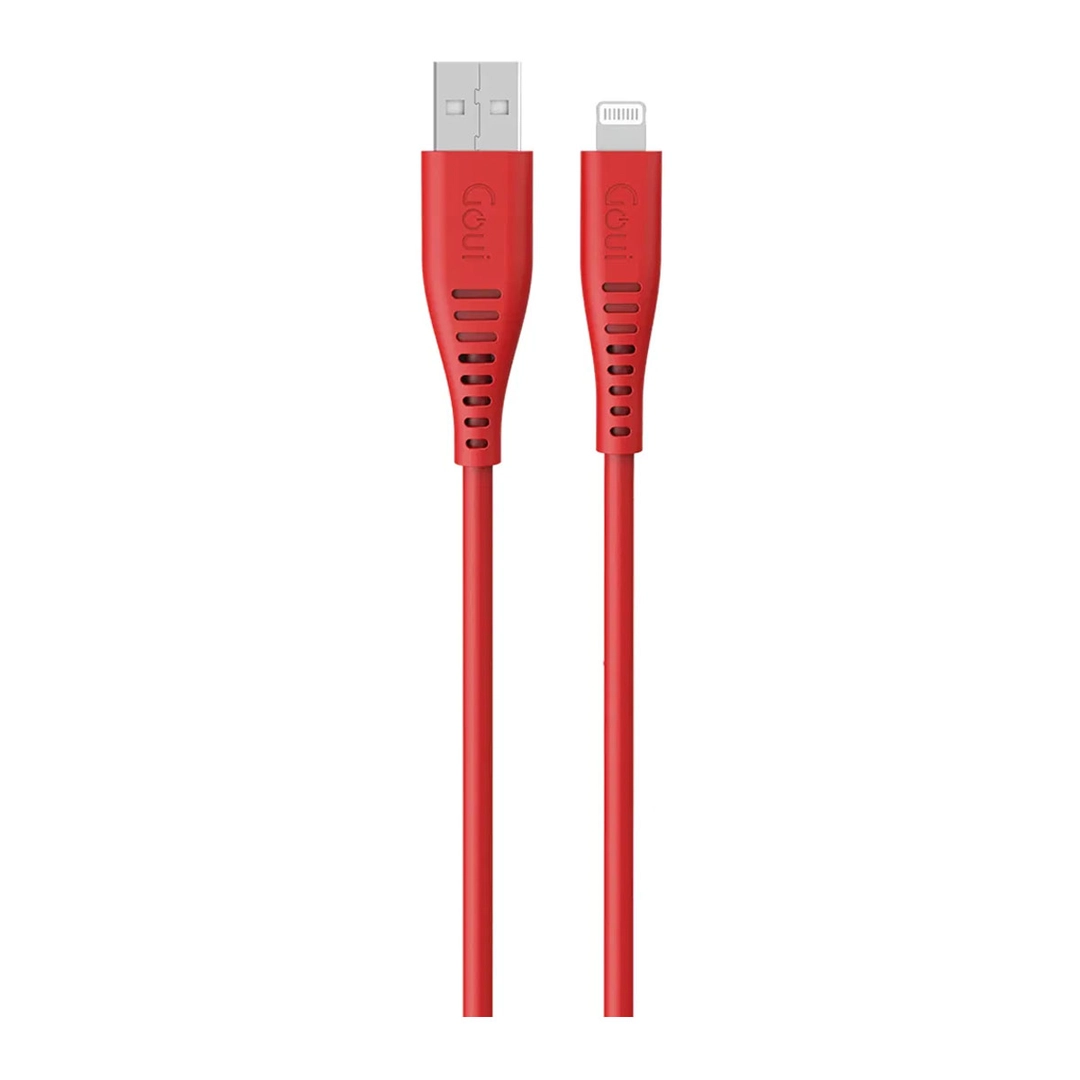 Goui Silicon USB to Lightning 1.5Mtr Cable Red