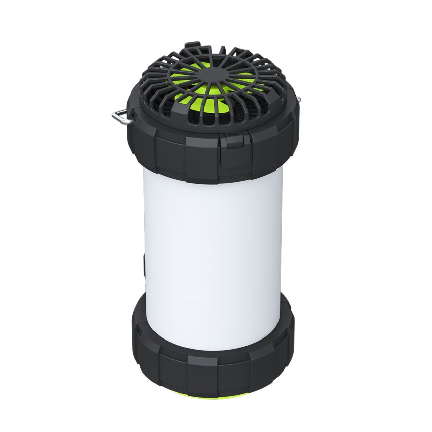 Goui Glow Outdoor camping light with fan Black