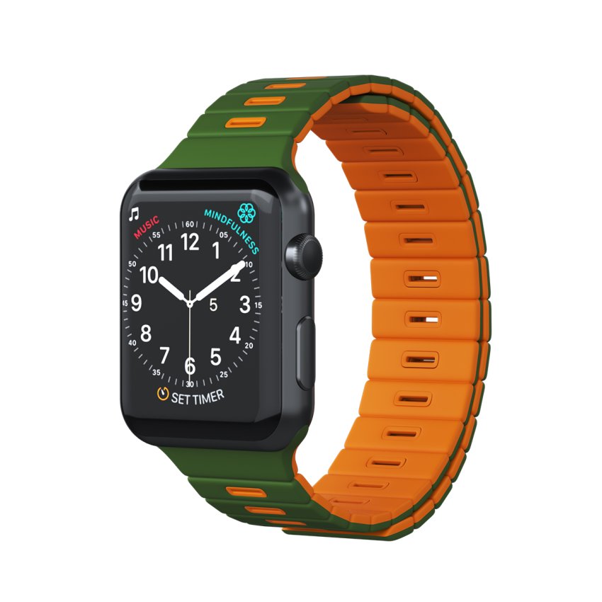 Goui Iwatch Magnetic Band - Olive/Orange