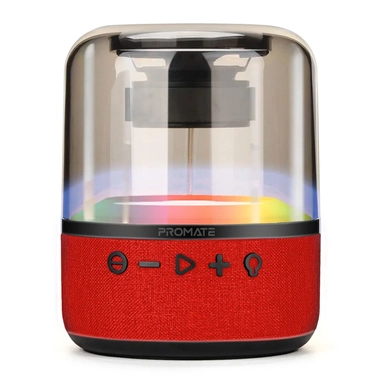 Promate LumiSound® 360° 10W Surround Sound Speaker Red 