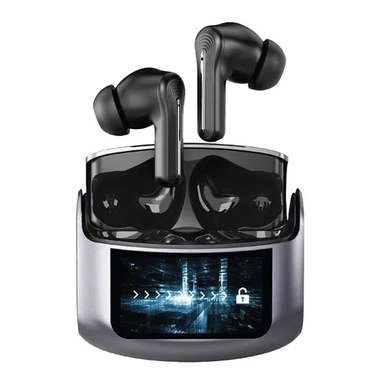 Green Lion EliteWave ANC Inbuilt Touch Screen Earbuds Gray