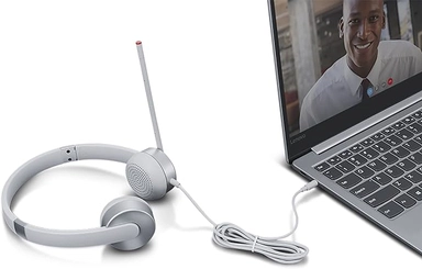 Lenovo 100 Stereo Analog Headset White