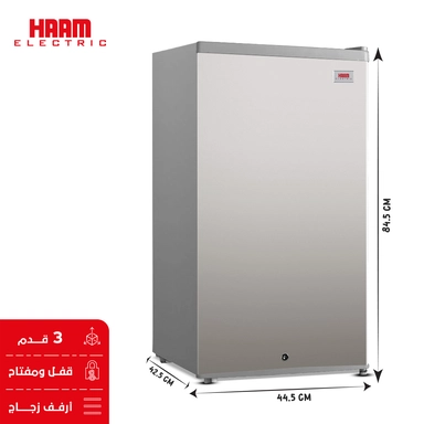 ثلاجة هام باب واحد فضي 3 قدم HM112SRF-M22