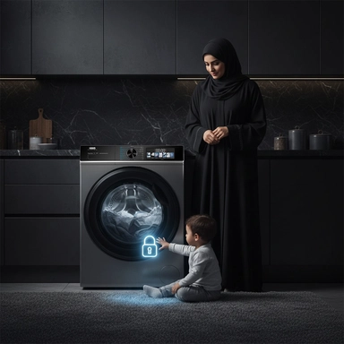 غسالة هام أمامية 10 كيلو Inverter   فضي غامق  HMFL10SH25INVH