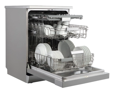 غسالة صحون هام، 14 مكان، 7 برامج، 3 أرفف، فضي - HMDW1407SL