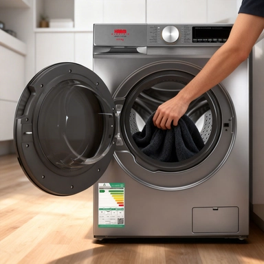 غسالة هام أمامية 11 ك فضي Inverter تنشيف 7ك HMCFL11D7SM-25N