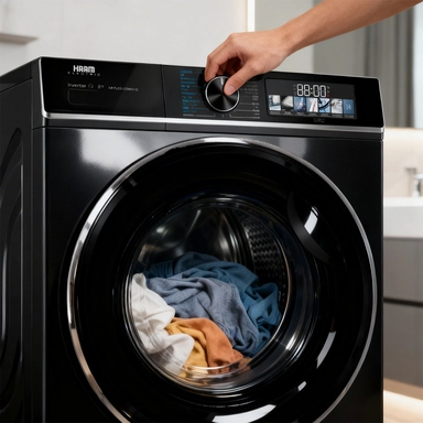 غسالة هام امامية 8 كيلو Inverter فضي غامق  HMFL8SH25INVHG