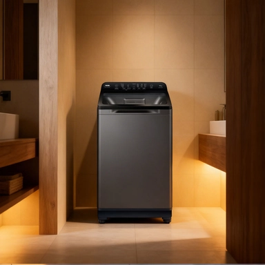 غسالة هام إنفرترتعبئة علوية، 10 كجم، 8 برامج، فضي غامق – HMTL10SH25INVBP