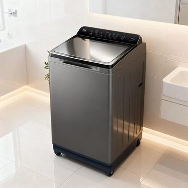 غسالة هام إنفرتر تعبئة علوية، 11 كجم، 8 برامج، فضي غامق – HMTL11SH25INVBP