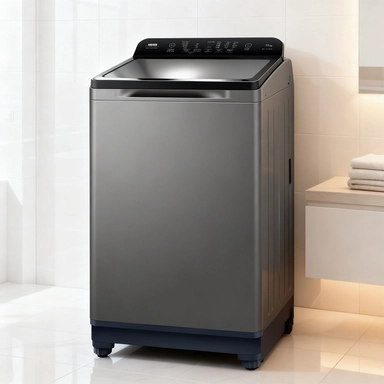 غسالة هام إنفرتر تعبئة علوية، 11 كجم، 8 برامج، فضي غامق – HMTL11SH25INVBP