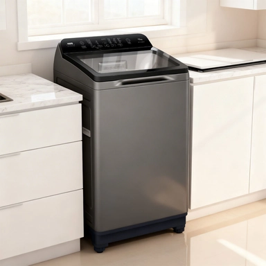 غسالة هام إنفرتر تعبئة علوية، 13 كجم، 8 برامج، فضي غامق – HMTL13SH25INVBP