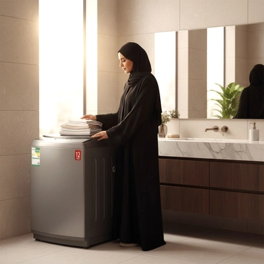 غسالة هام تعبئة علوية، 12 كيلو، فضي - HWM12S-24N