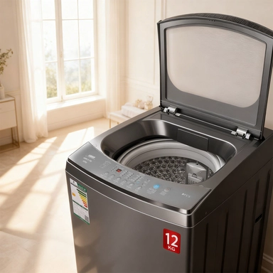 غسالة هام تعبئة علوية، 12 كيلو، فضي - HWM12S-24N