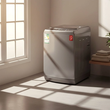 غسالة هام تعبئة علوية، 12 كيلو، فضي - HWM12S-24N