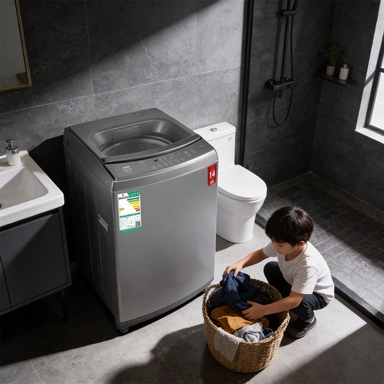 غسالة هام تعبئة علوية، 14 كيلو، فضي - HWM14S-24N