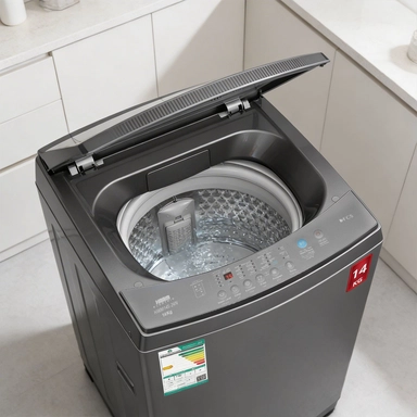 غسالة هام تعبئة علوية، 14 كيلو، فضي - HWM14S-24N