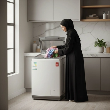 غسالة هام تعبئة علوية، 14 كيلو، أبيض - HWM14W-24N