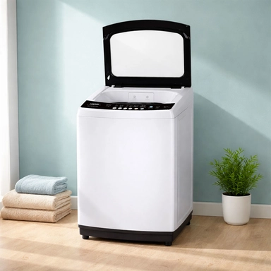 غسالة هام تعبئة علوية، 19 كيلو، موتور انفرتر، أبيض - HWM19W-24N